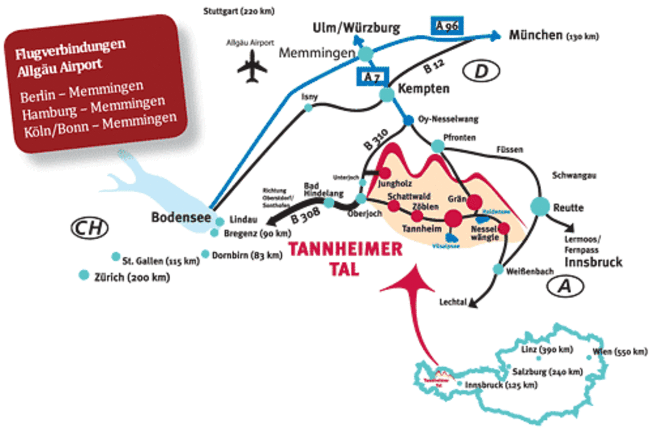 Tannheimertal Anreise Tannheimertal Anreise