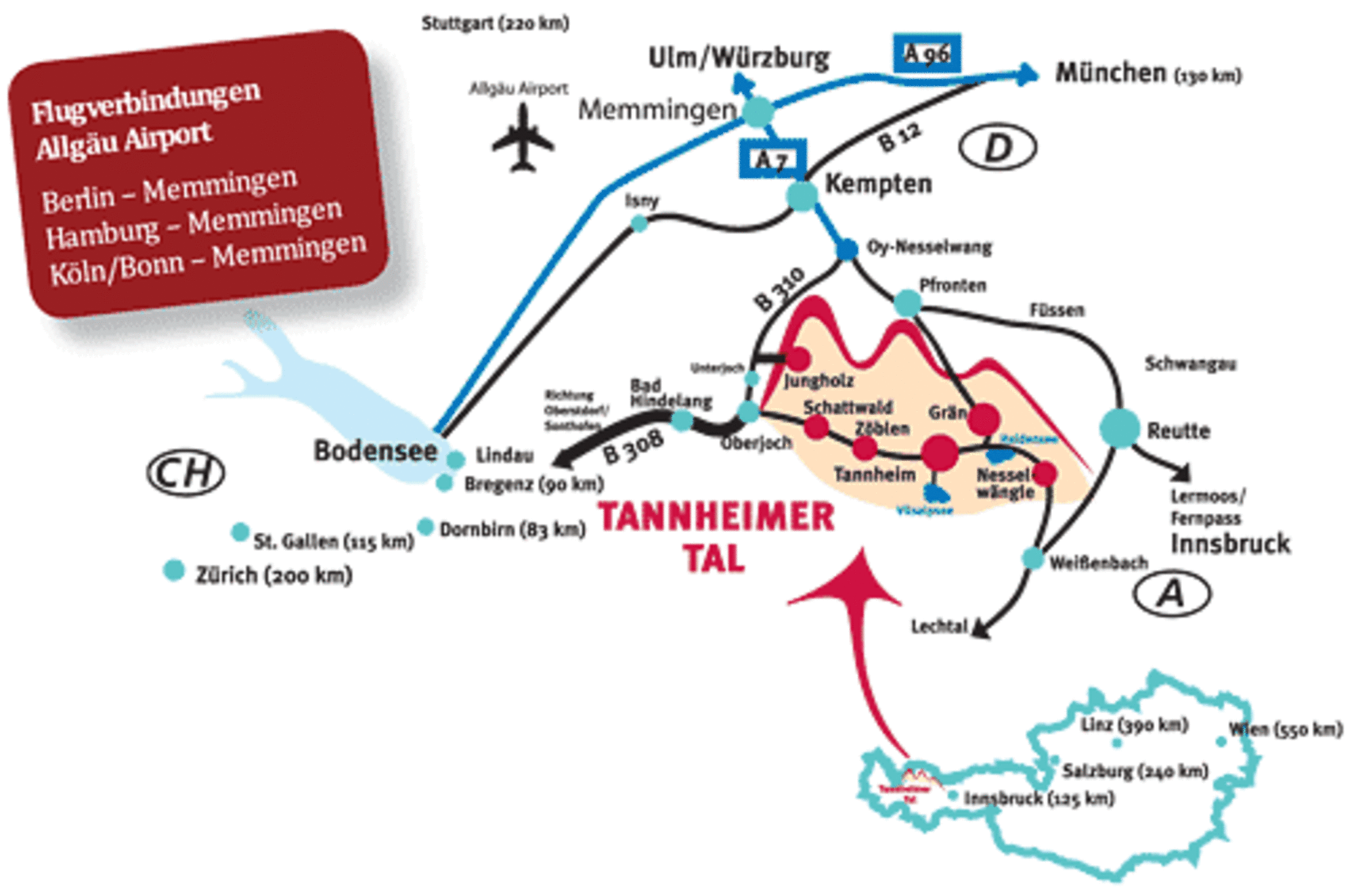 Tannheimertal Anreise Tannheimertal Anreise